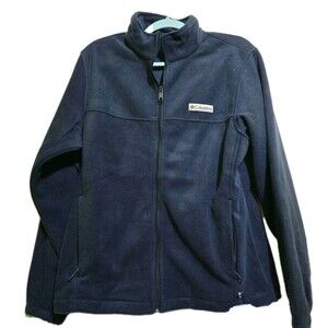 Columbia Men’s Navy Blue Fleece Jacket Size M Full Zip Outdoor NWT